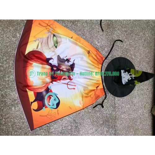 Áo khoác màu cam kèm nón