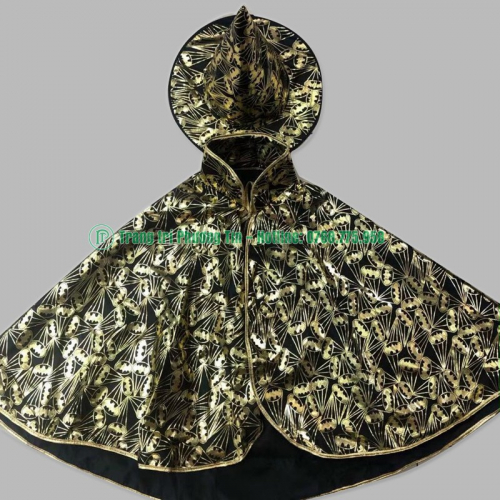 Áo khoác kèm nón màu đen