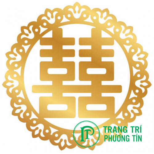 chữ Song Hỷ dán tường