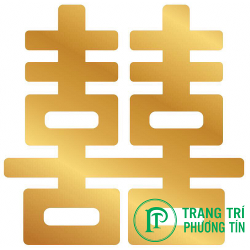 chữ Song Hỷ đơn giản vuông 