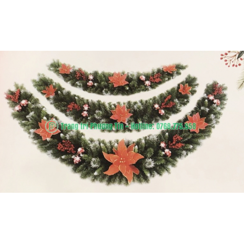 Dây mây 3 loại lá có trang trí