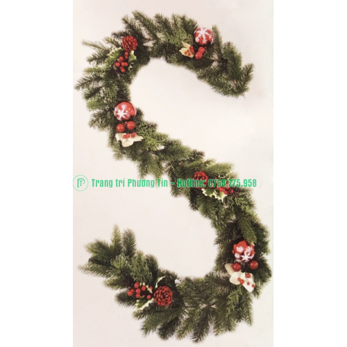 Dây trang trí 5 loại lá có trang trí