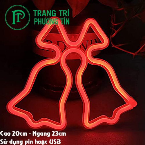 Đèn neon chuông đỏ