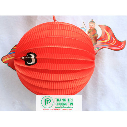Lồng đèn giấy xếp cá bự