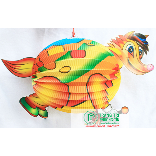 Lồng đèn giấy xếp Chó sói