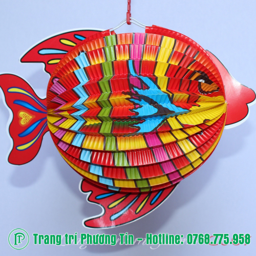 Lồng đèn trung thu giấy xếp cá bơi