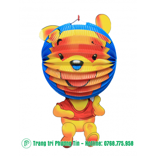 Lồng đèn trung thu giấy xếp gấu Pooh