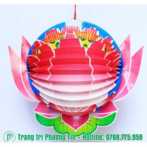Lồng đèn trung thu giấy xếp hoa sen