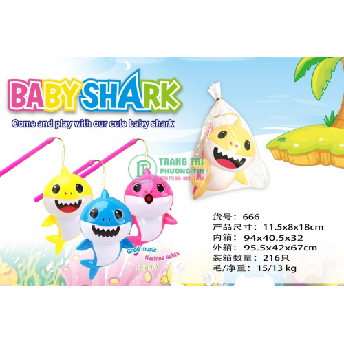 Lồng đèn pin nhạc chuyển động Baby Shark