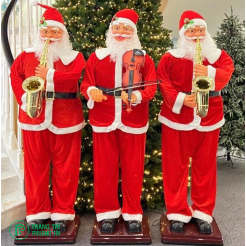 Ông già Noel đàn hát cao 1,8 m