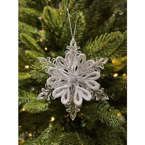 Dây trang trí hoa tuyết màu trắng