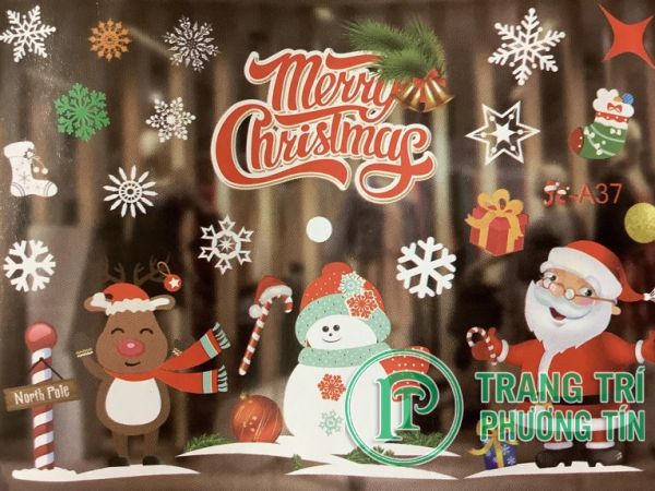 Các mẫu decal dán kính dán tường trang trí Giáng Sinh