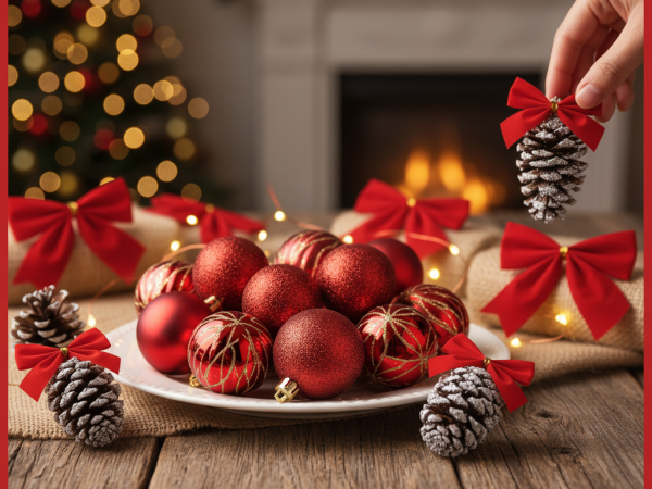 Các ý tưởng trang trí Giáng sinh với quả thông khô