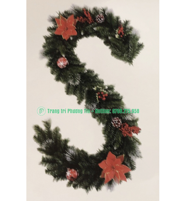 Dây trang trí 4 loại lá 12 inches có trang trí