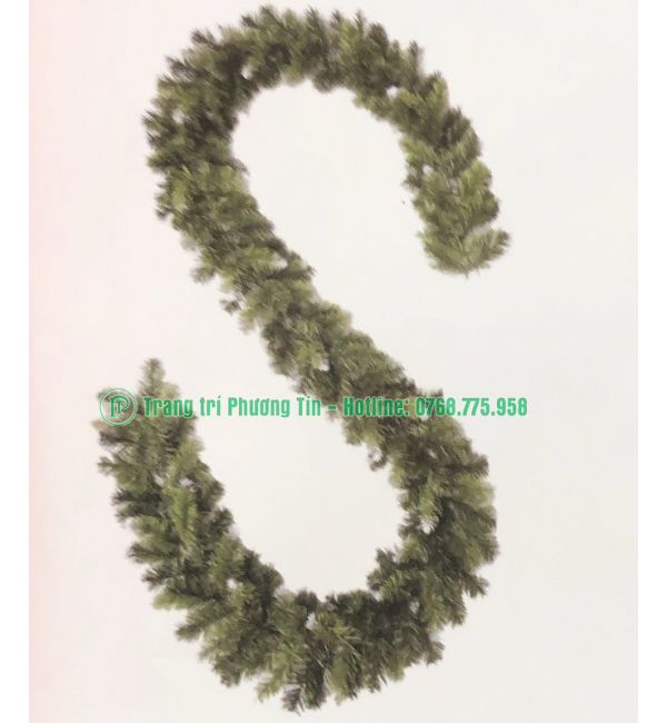 Dây trang trí nhánh PE 5 lá có trang trí