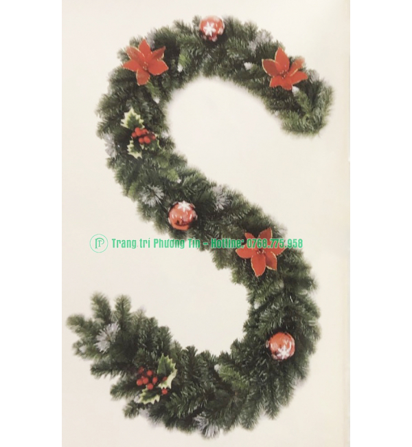 Dây trang trí 3 loại lá có trang trí