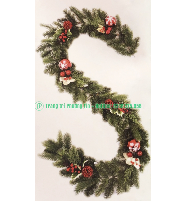 Dây trang trí 5 loại lá có trang trí