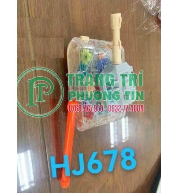 Lồng đèn chạy pin phát nhạc chuyển động xe tăng