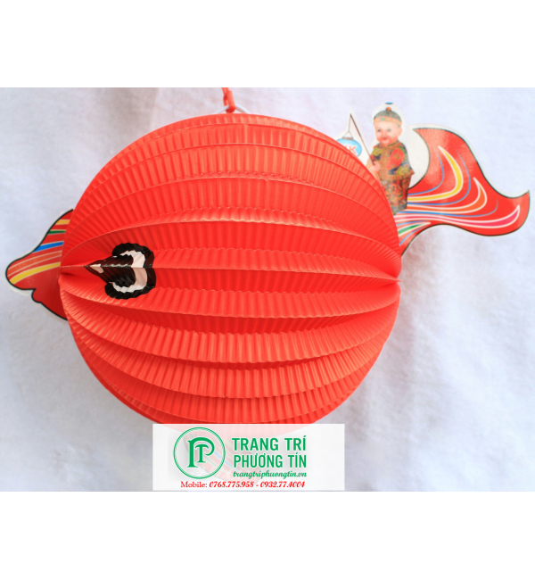 Lồng đèn giấy xếp cá bự