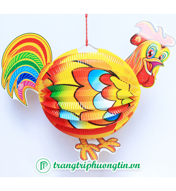 Lồng đèn giấy xếp Gà trống