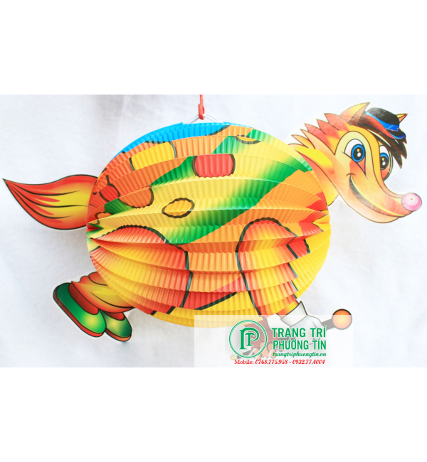 Lồng đèn giấy xếp Chó sói