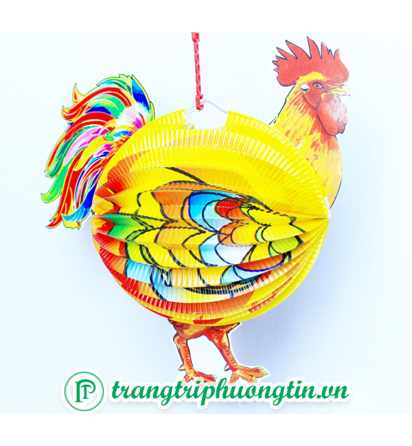 Lồng đèn giấy xếp Gà trống