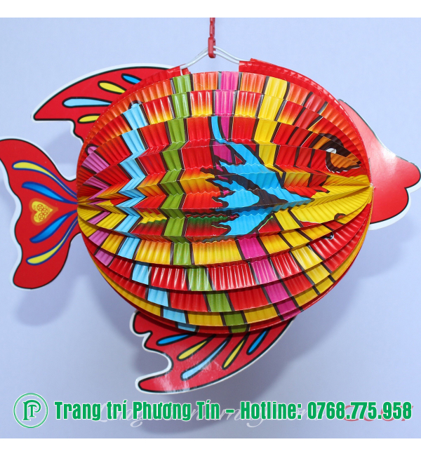Lồng đèn trung thu giấy xếp cá bơi