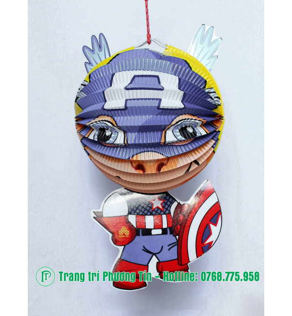 Lồng đèn trung thu giấy xếp Captain America