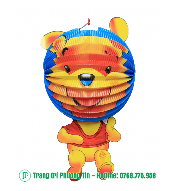 Lồng đèn trung thu giấy xếp gấu Pooh