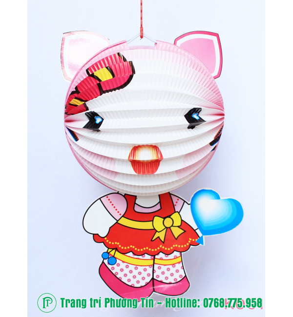 Lồng đèn trung thu giấy xếp Hello Kitty