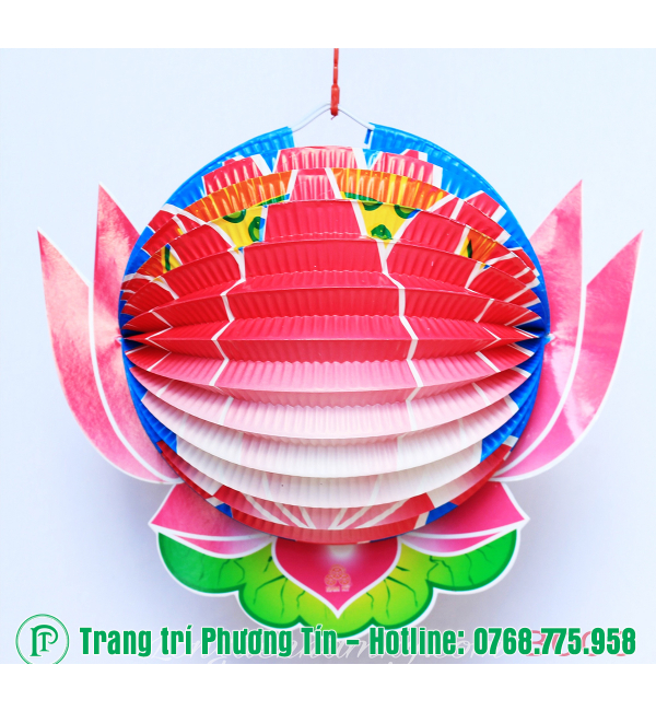 Lồng đèn trung thu giấy xếp hoa sen