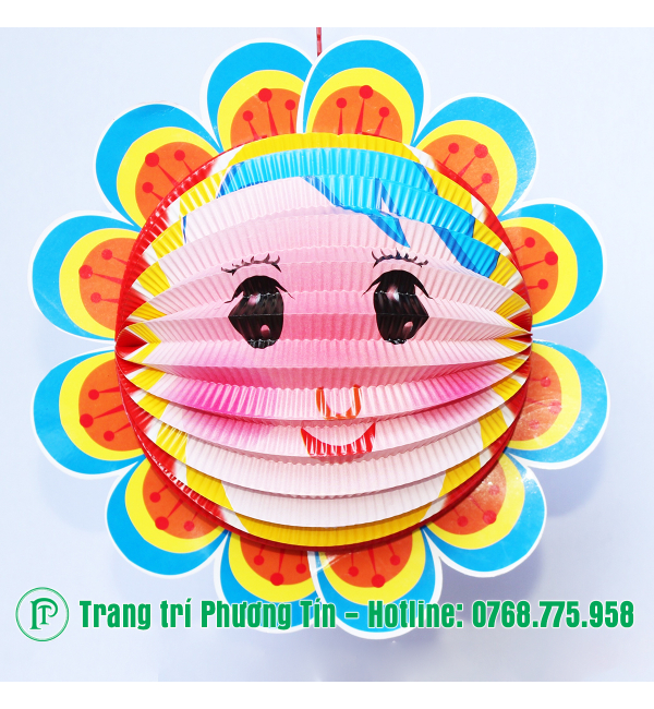 Lồng đèn trung thu giấy xếp bông hoa