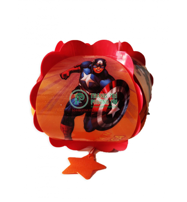 Lồng đèn trung thu nhựa tròn Captain America