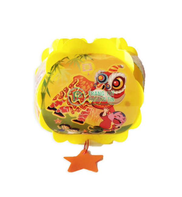 Lồng đèn trung thu nhựa tròn múa Lân
