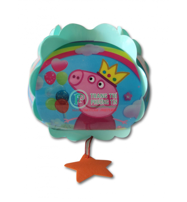 Lồng đèn trung thu nhựa tròn Pink