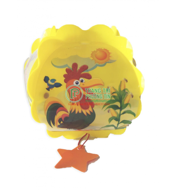 Lồng đèn trung thu nhựa tròn Gà trống