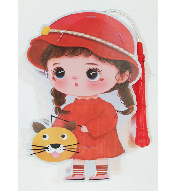 Lồng đèn chạy pin phát nhạc bé gái nón đỏ