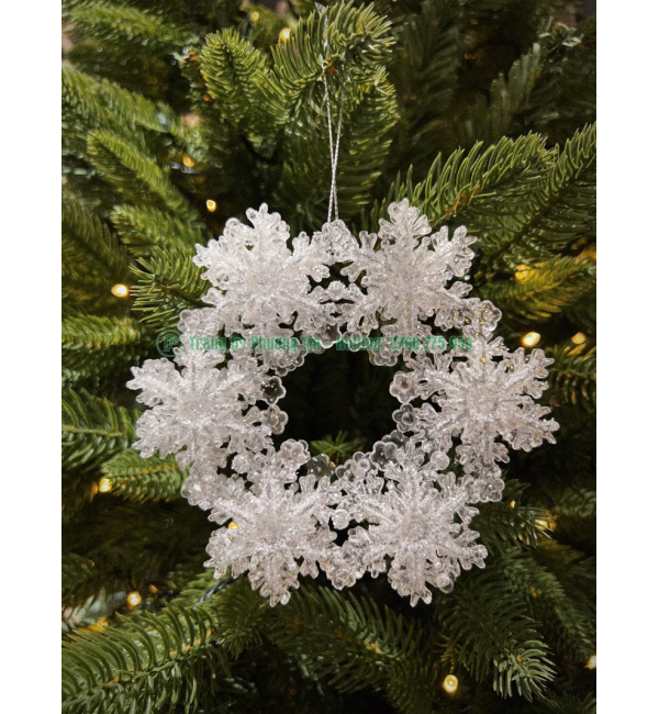 Phụ kiện trang trí Giáng Sinh chùm hoa tuyết