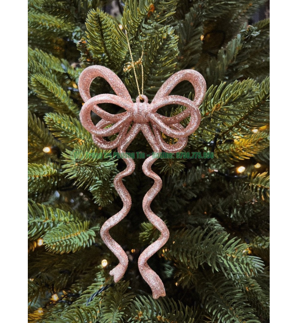 Nơ hồng trang trí Noel