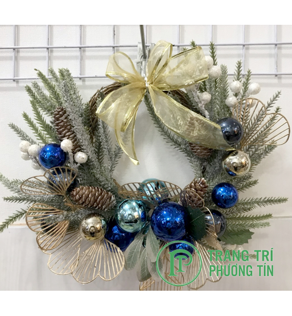 Vòng nguyệt quế quả châu màu xanh