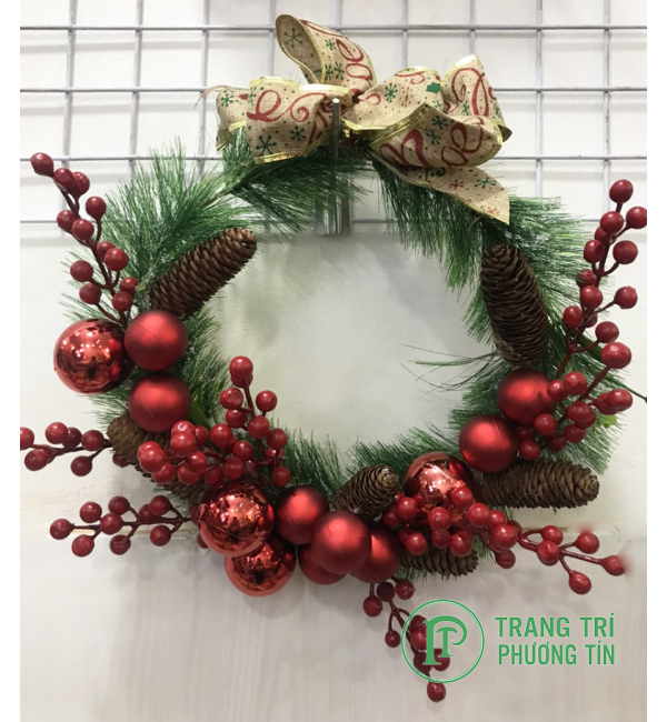 Vòng nguyệt quế nơ nhỏ quả châu nhỏ