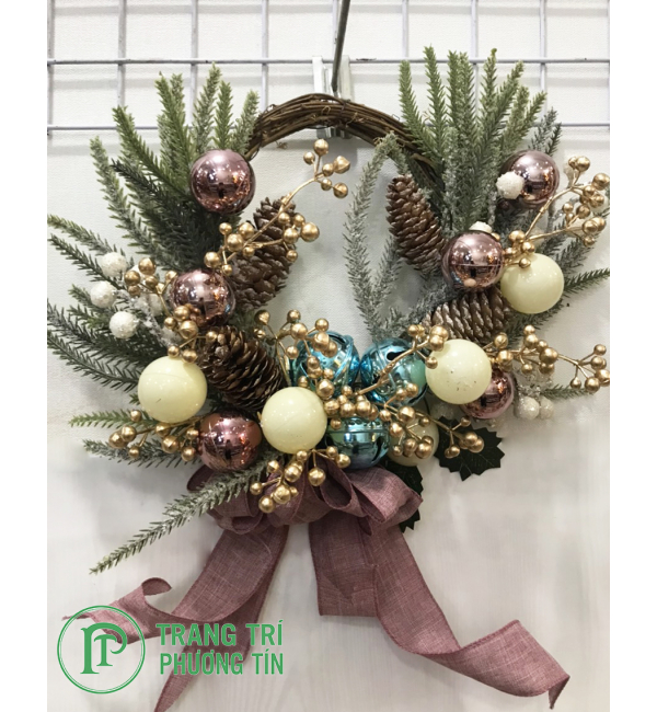 Vòng nguyệt quế nhỏ nơ hồng