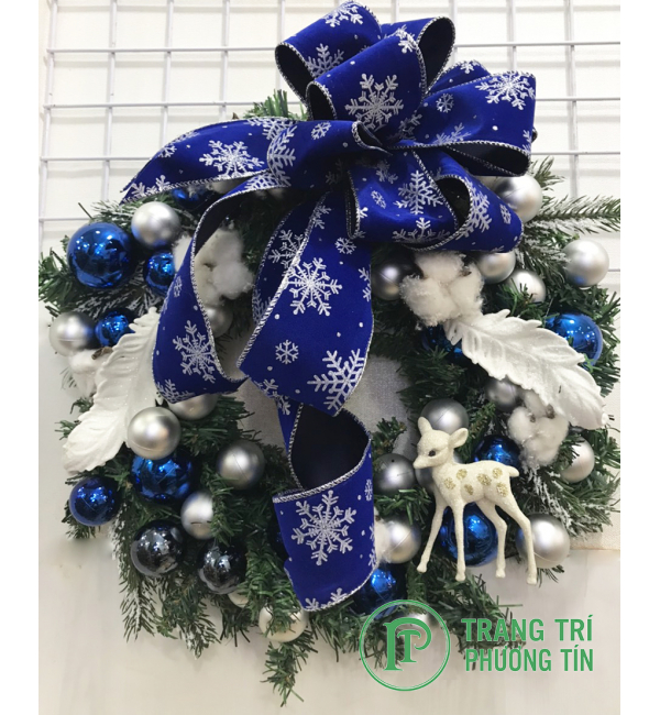 Vòng nguyệt quế nơ xanh