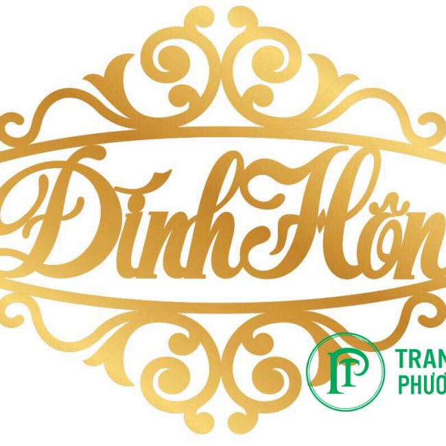 Chữ Đính Hôn dán tường