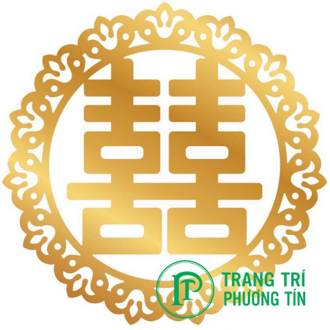 chữ Song Hỷ dán tường