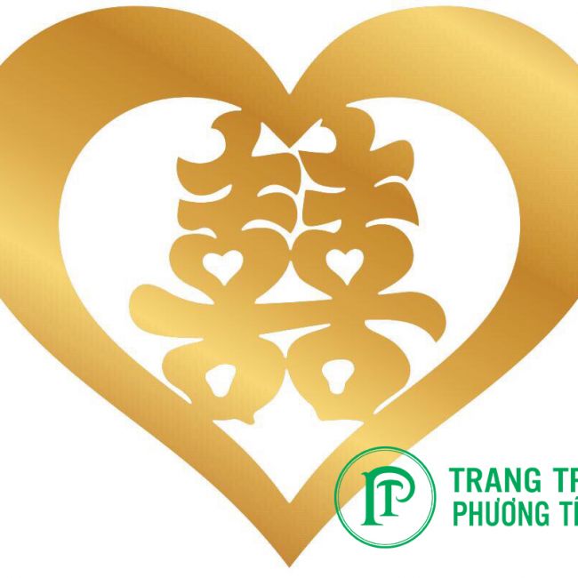 Chữ Song Hỷ trái tim