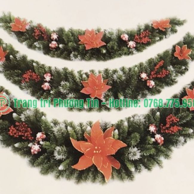 Dây mây 3 loại lá có trang trí