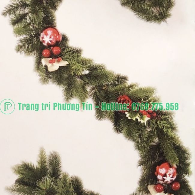 Dây trang trí 5 loại lá có trang trí