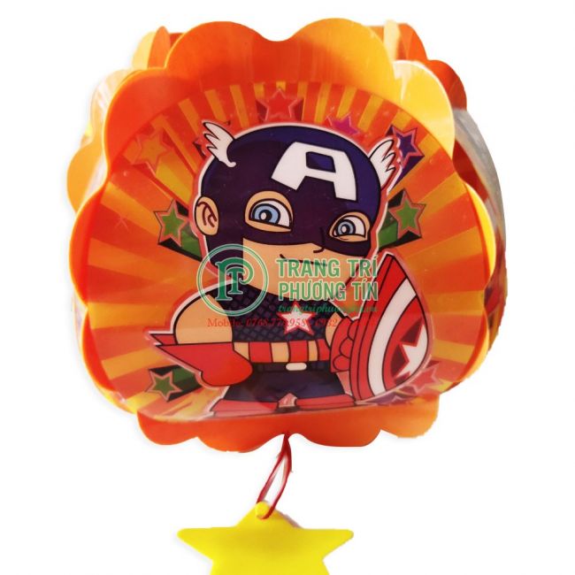 Lồng đèn trung thu nhựa tròn Captain America