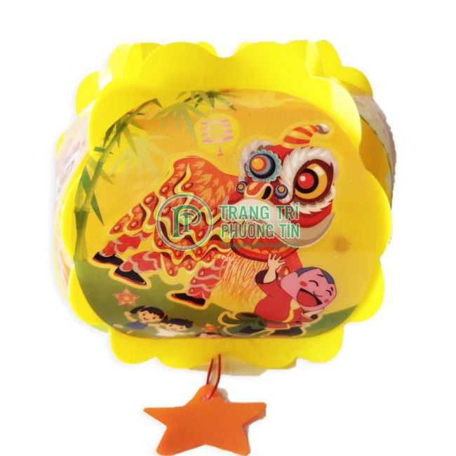 Lồng đèn trung thu nhựa tròn múa Lân